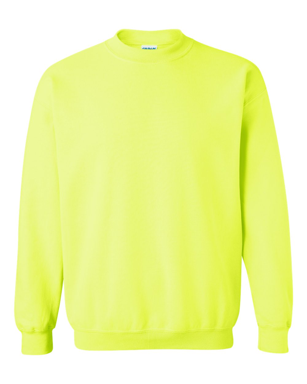 Gildan 18000 Heavy Blend Crewneck Sweatshirt in Safety Green