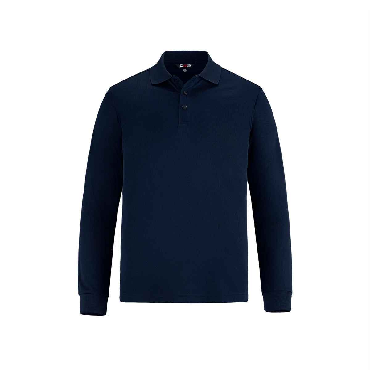 Long Sleeve Polo in Navy