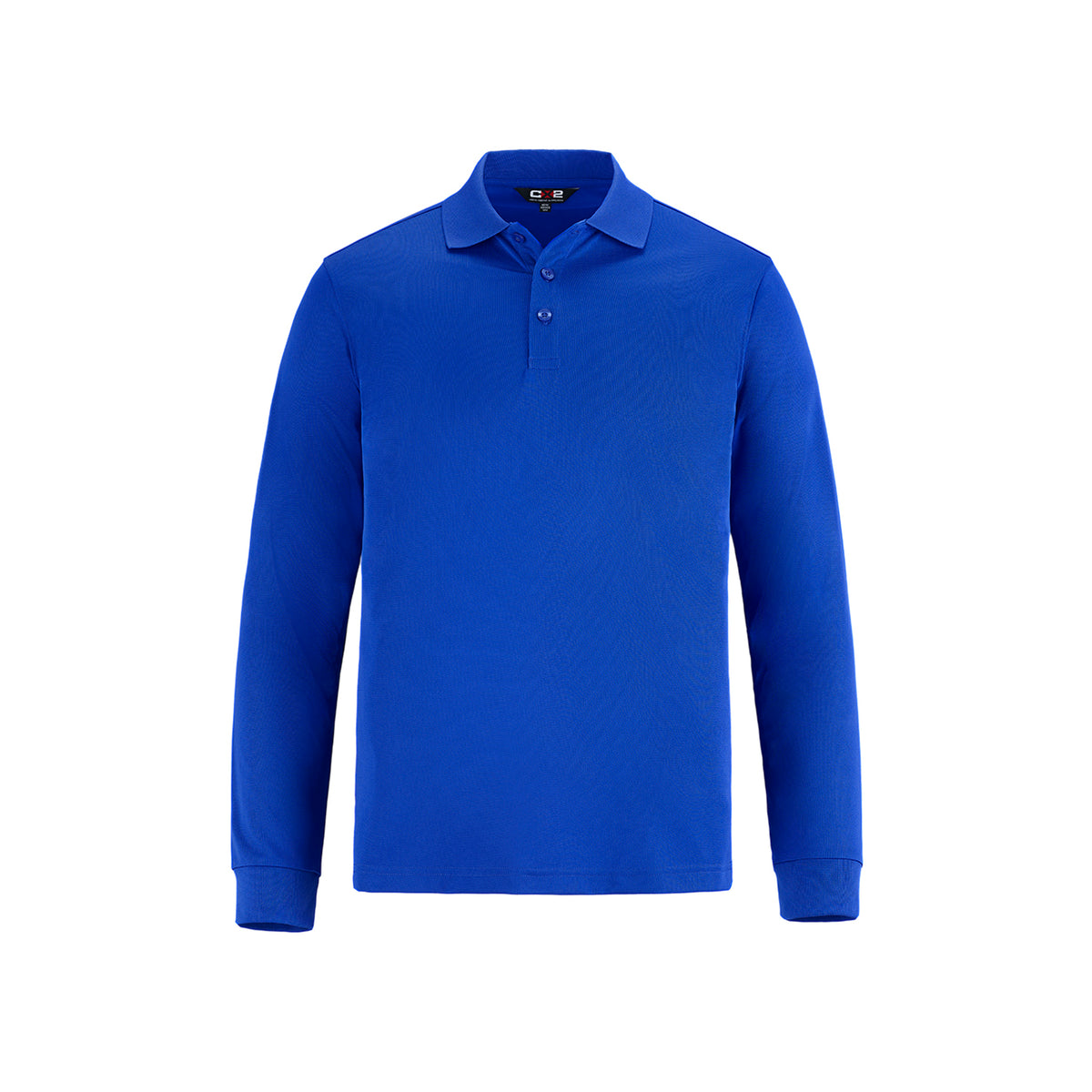 Long Sleeve Polo in Royal