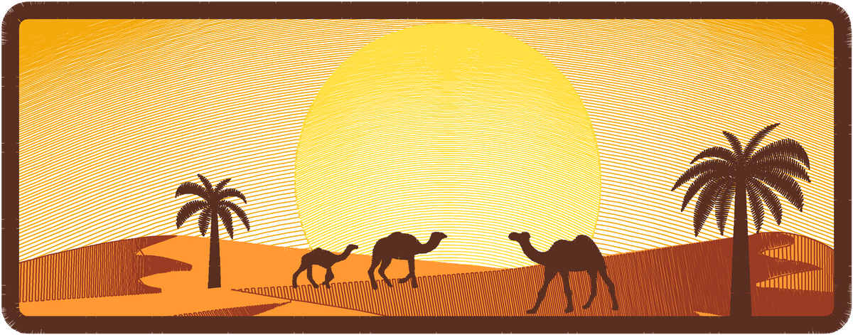 Desert Camel Sunset