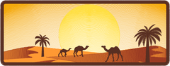 Desert Camel Sunset