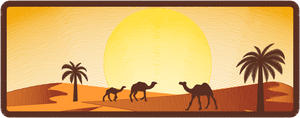 Desert Camel Sunset
