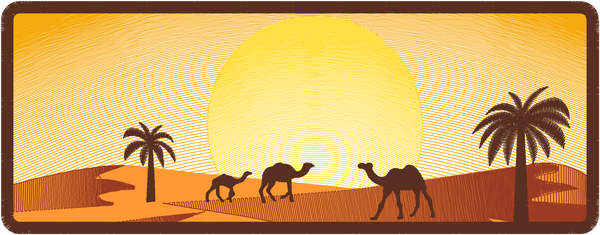 Desert Camel Sunset
