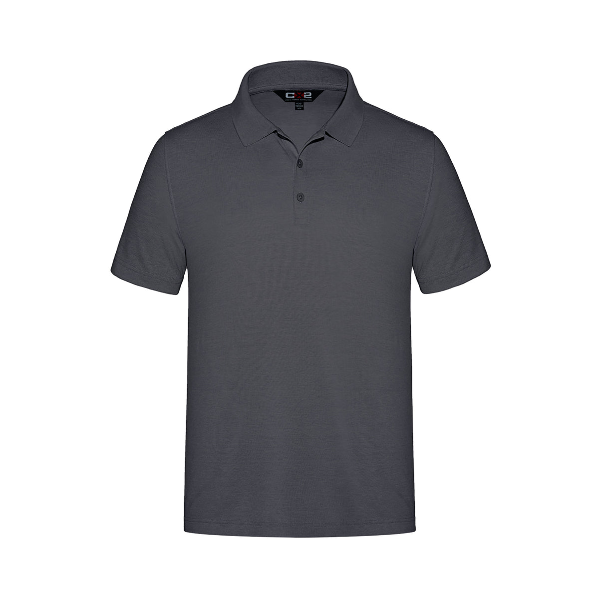 Pique Polo in Charcoal Heather