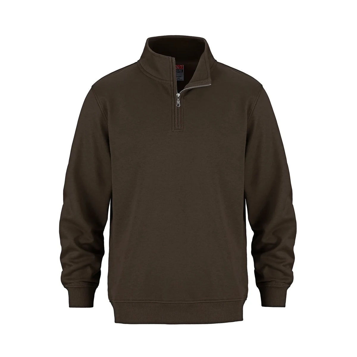 Premium Quarter-Zip in Brown