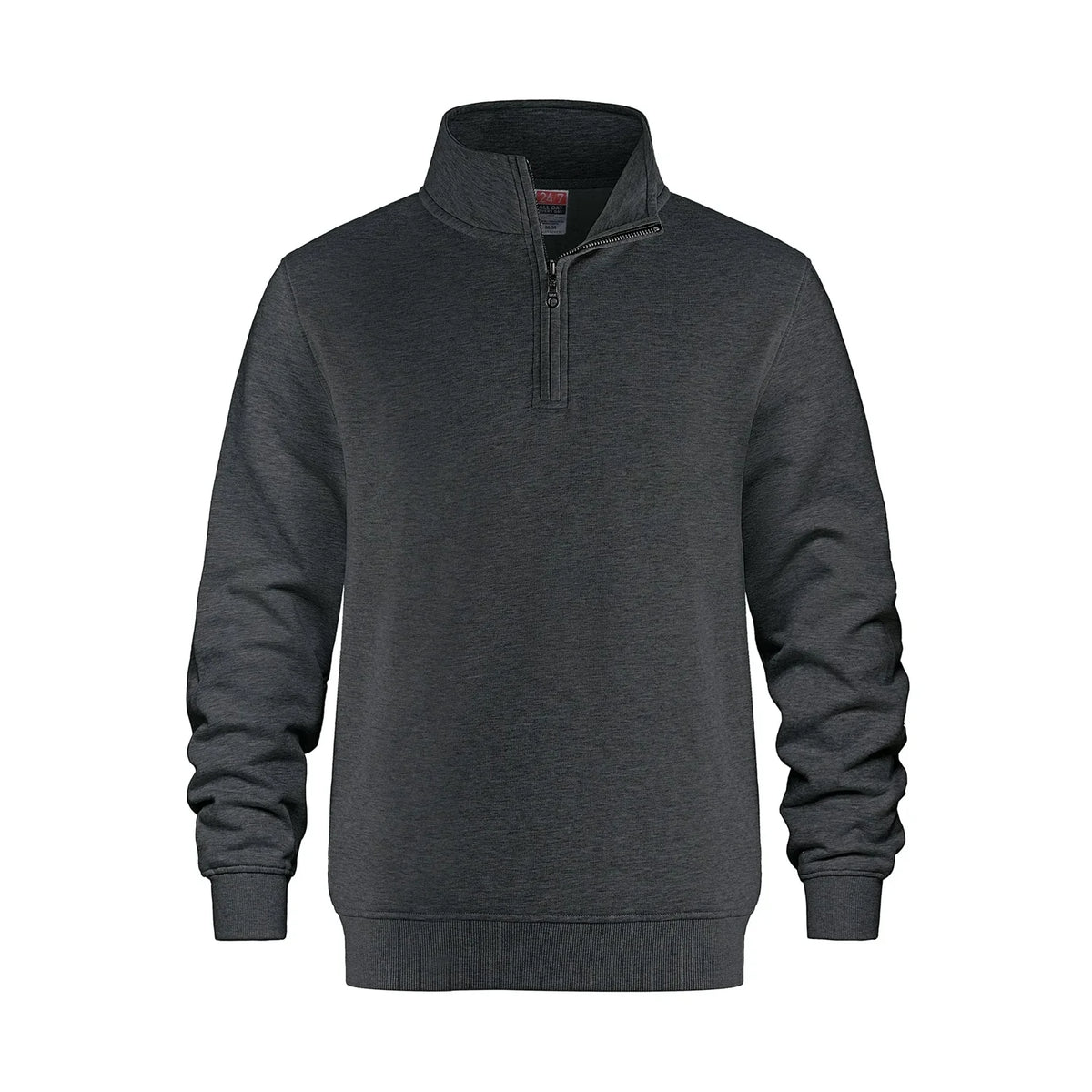 Premium Quarter-Zip in Charcoal Heather