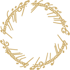 Golden Ring Script 4in