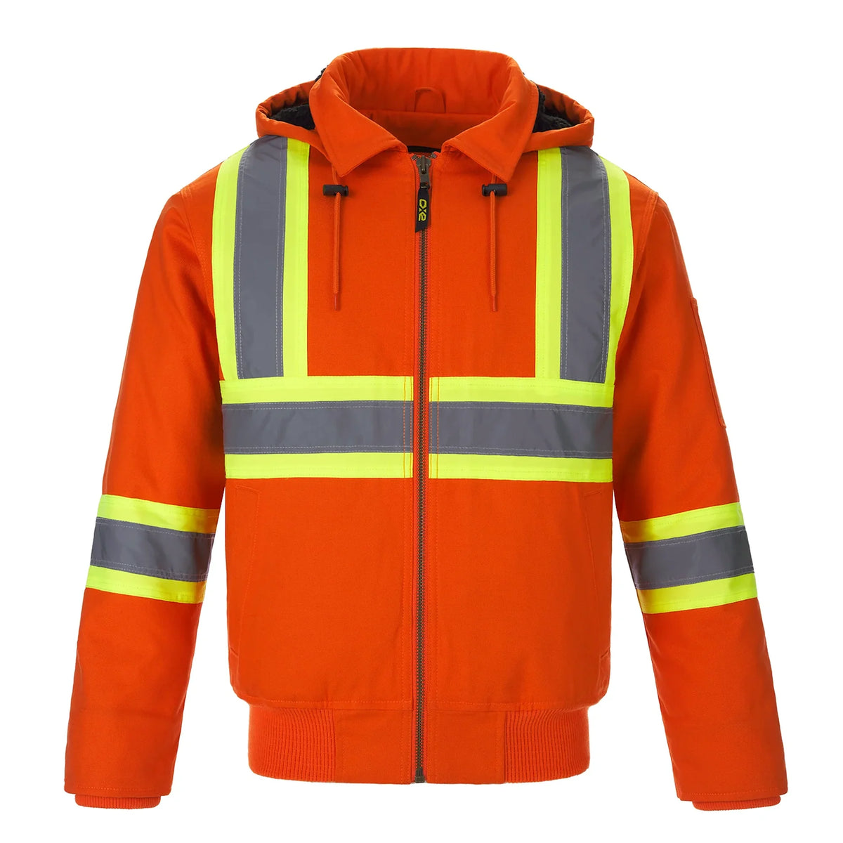 Hi-Vis Canvas Bomber in Fluorescent Orange