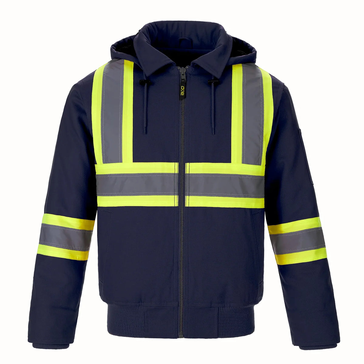 Hi-Vis Canvas Bomber in Navy