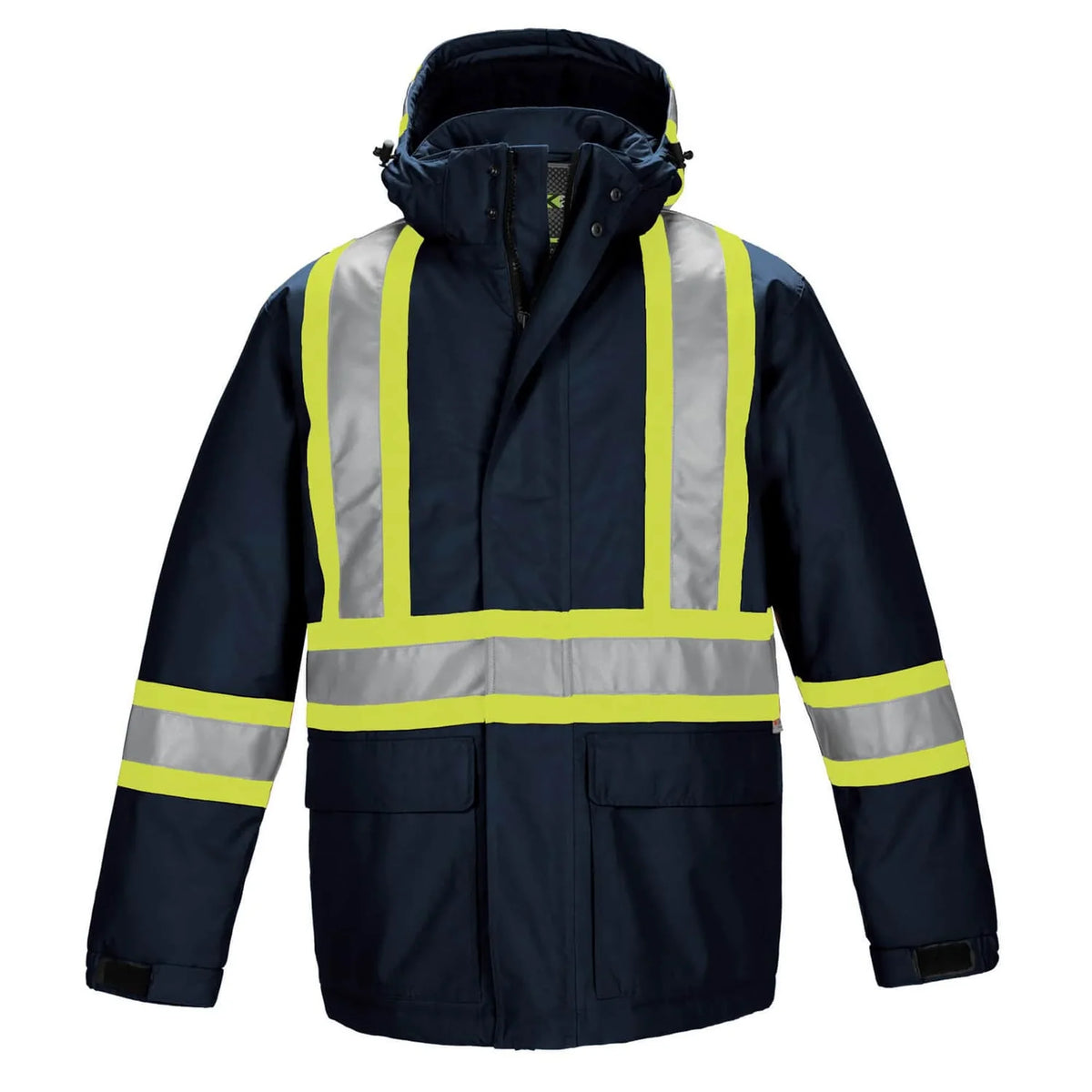 Hi-Vis Insulated Parka in Navy