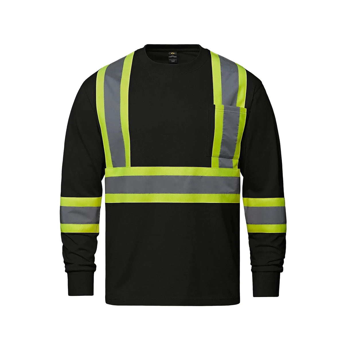 Hi-Vis Long Sleeve Tee in Black