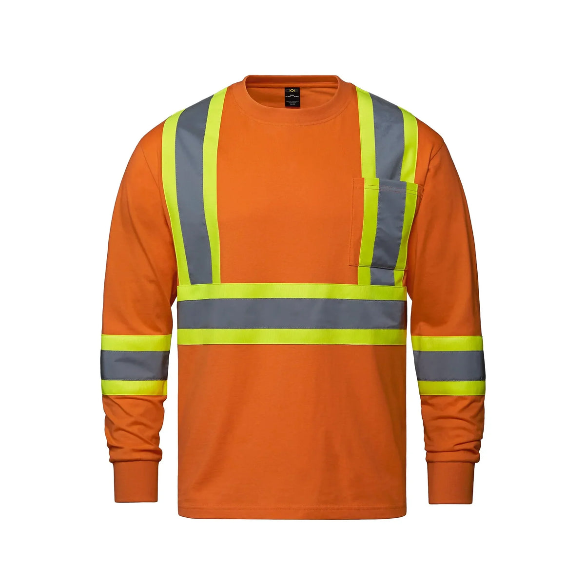 Hi-Vis Long Sleeve Tee in Fluorescent Orange
