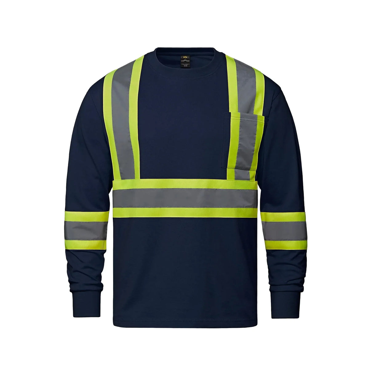 Hi-Vis Long Sleeve Tee in Navy