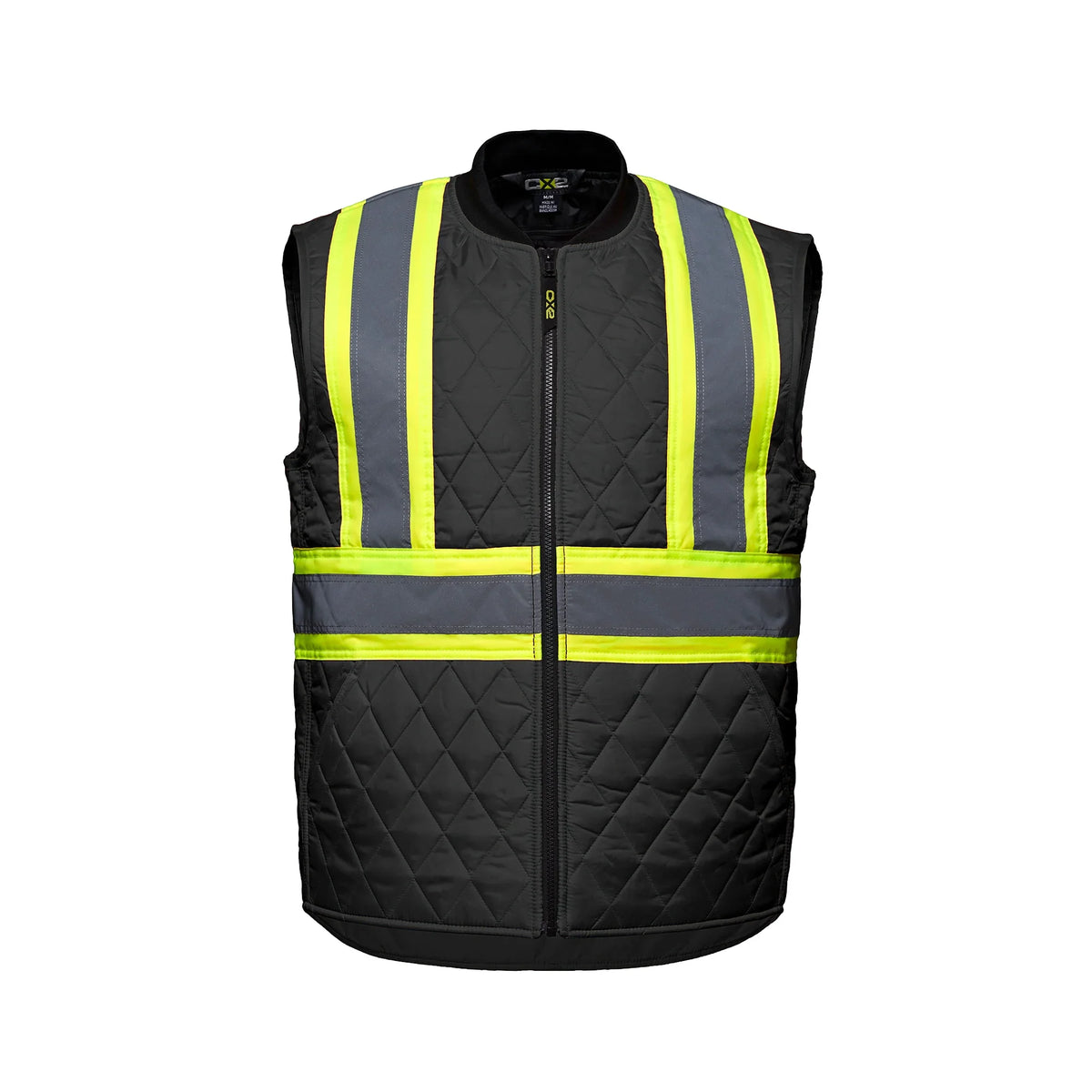 Hi-Vis Quilted Vest in Black