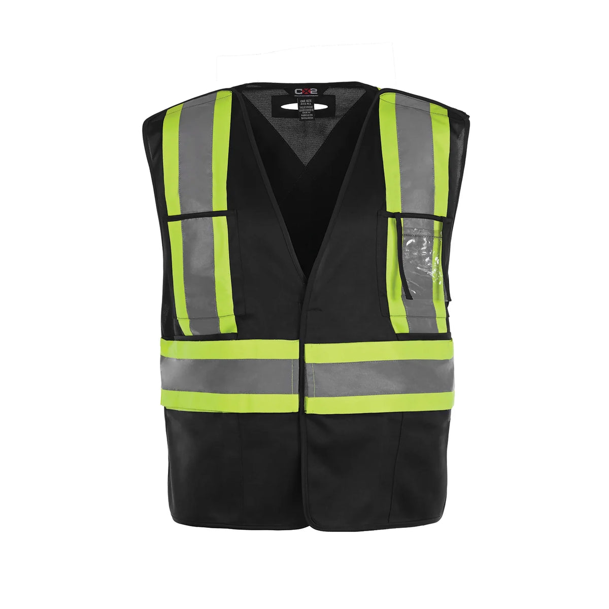 Hi-Vis Tear-Away Vest (One Size) in Black