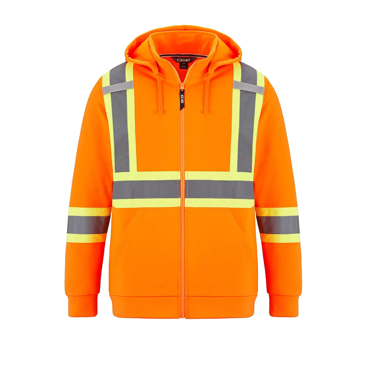 Hi-Vis Zip Hoodie in Fluorescent Orange