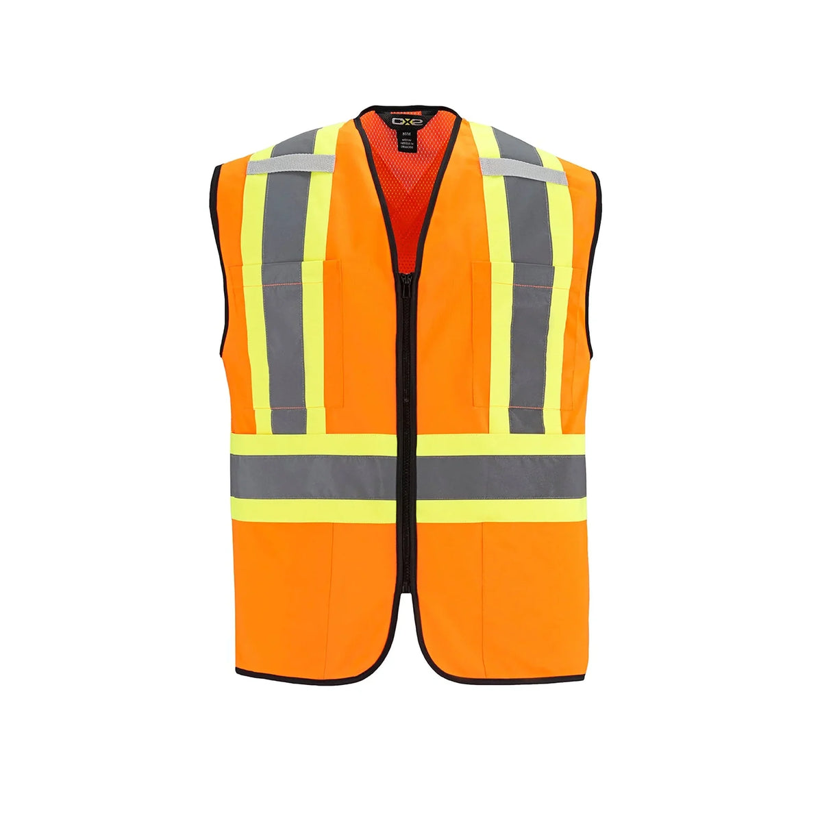 Hi-Vis Zip Safety Vest in Fluorescent Orange
