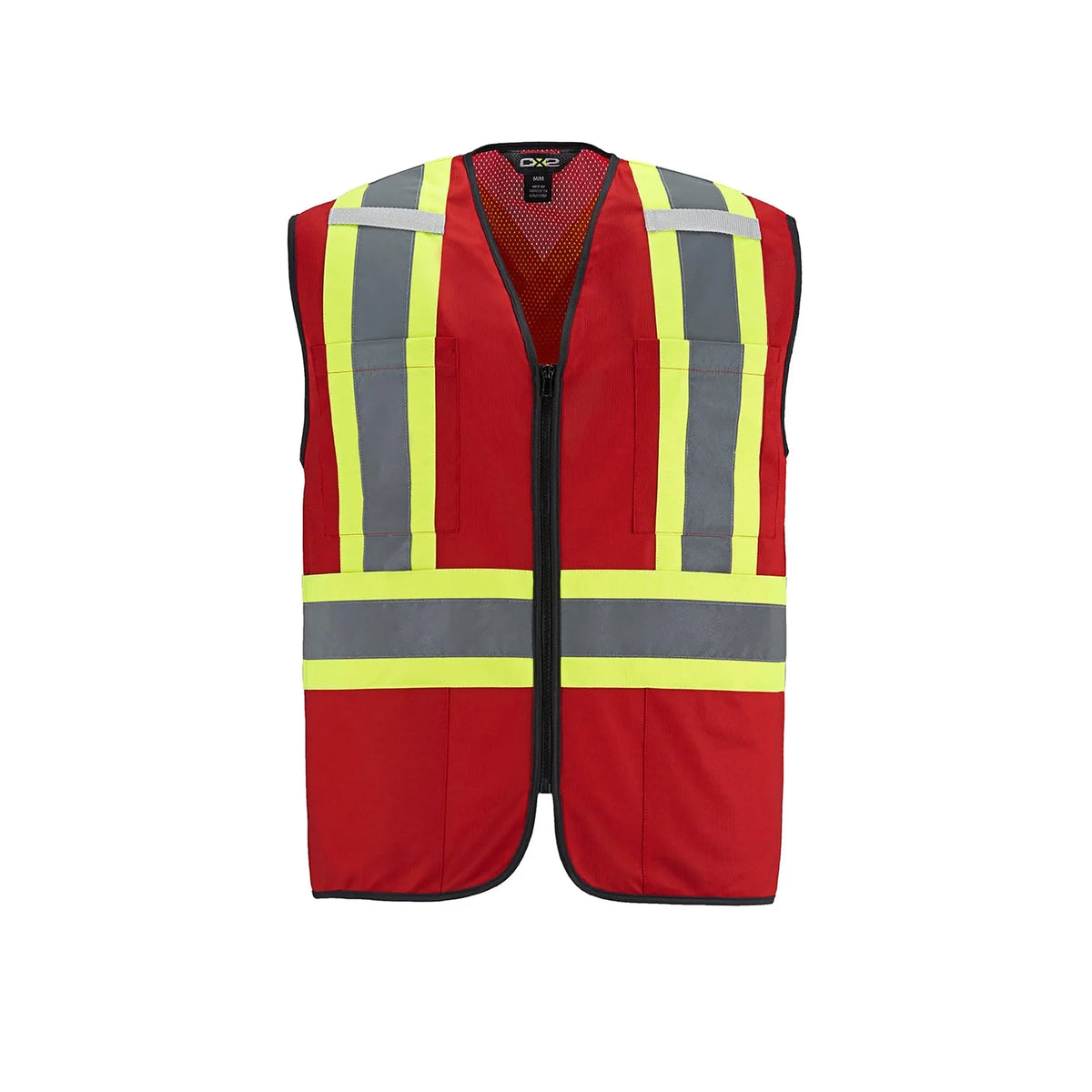 Hi-Vis Zip Safety Vest in Red