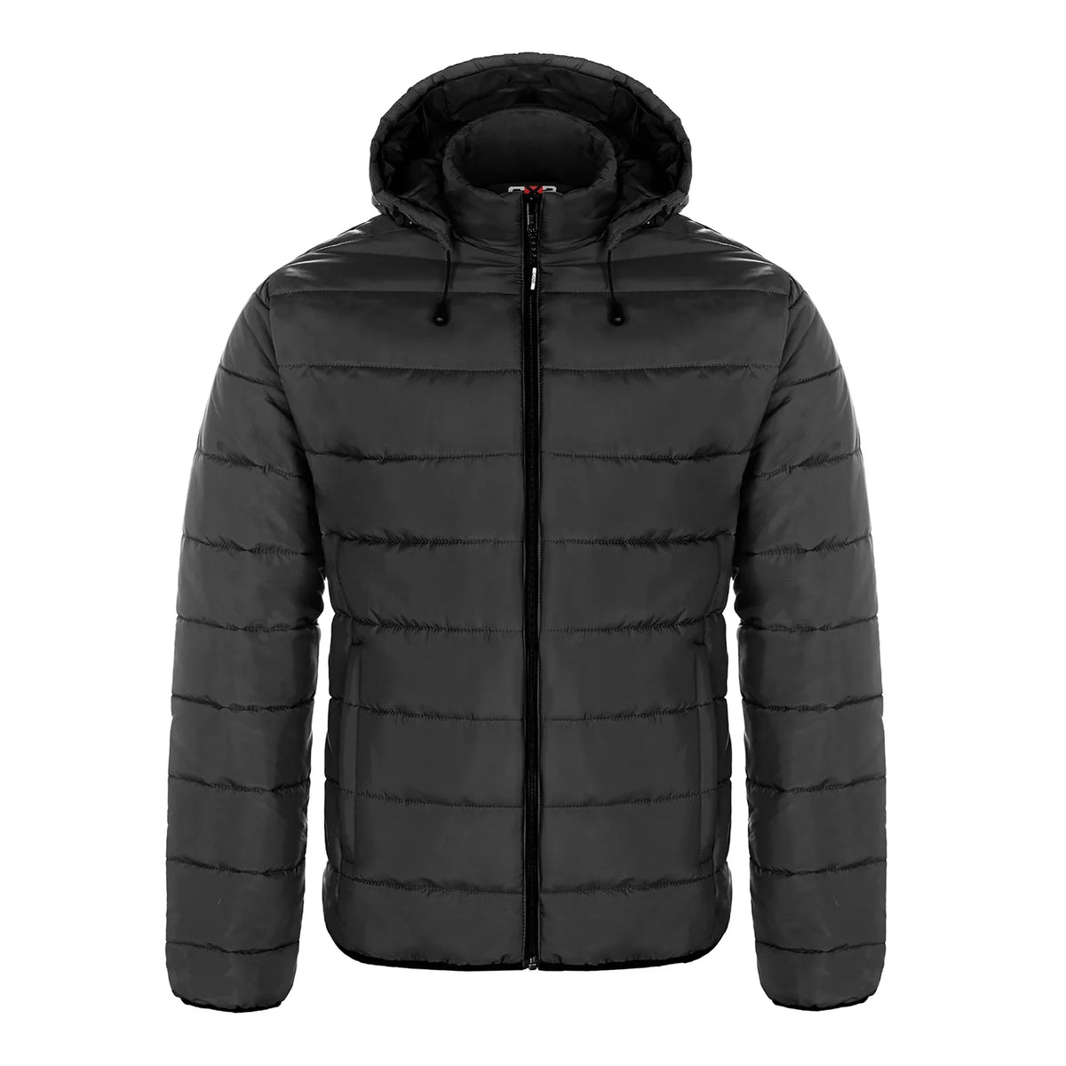 Hooded Puffer Jacket in Black