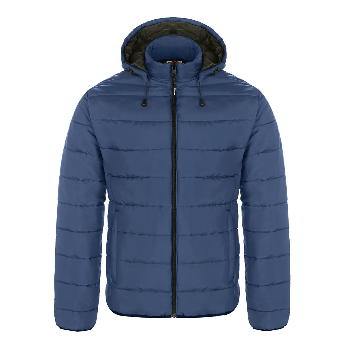 Hooded Puffer Jacket in Navy