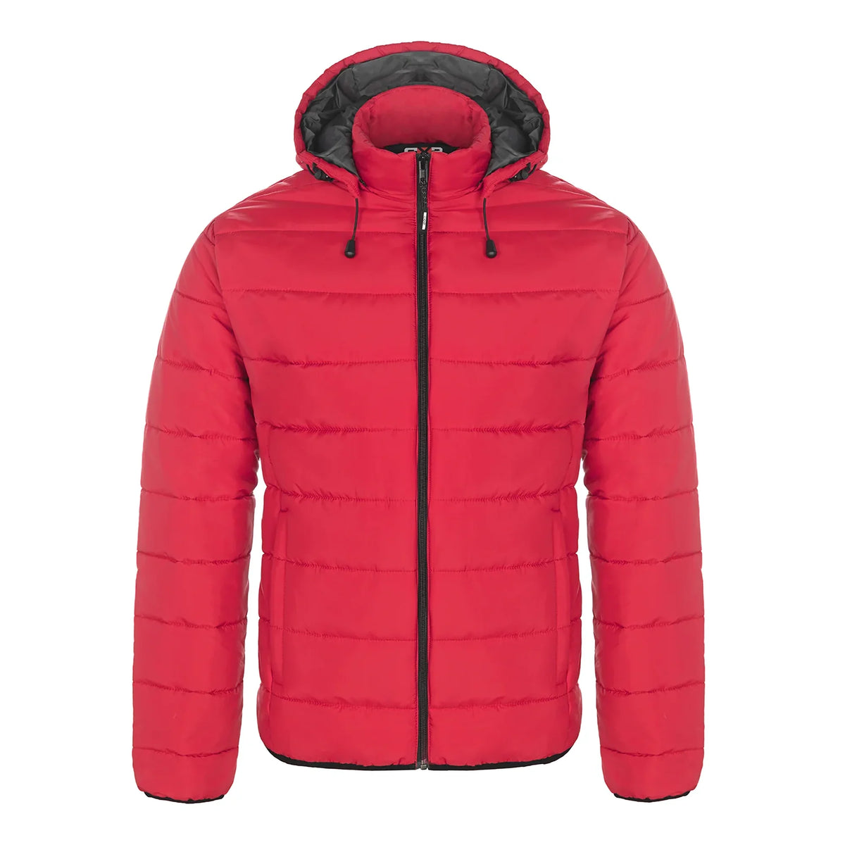 Hooded Puffer Jacket in Red