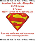 Superhero emblem machine embroidery design