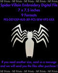 Venom emblem machine embroidery design