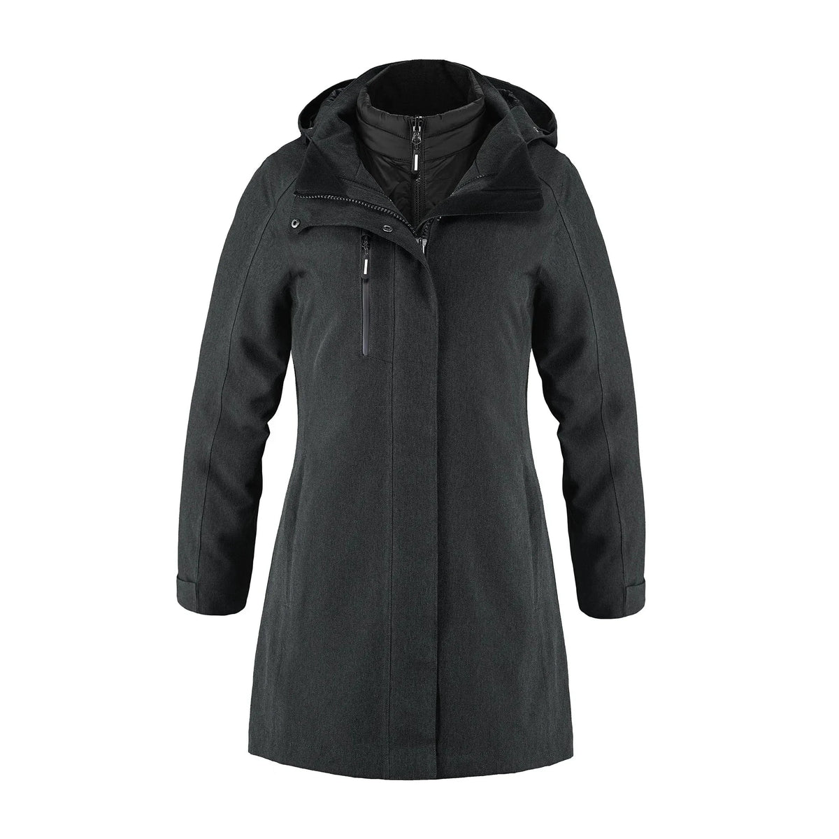 Ladies 3-in-1 Jacket in Charcoal