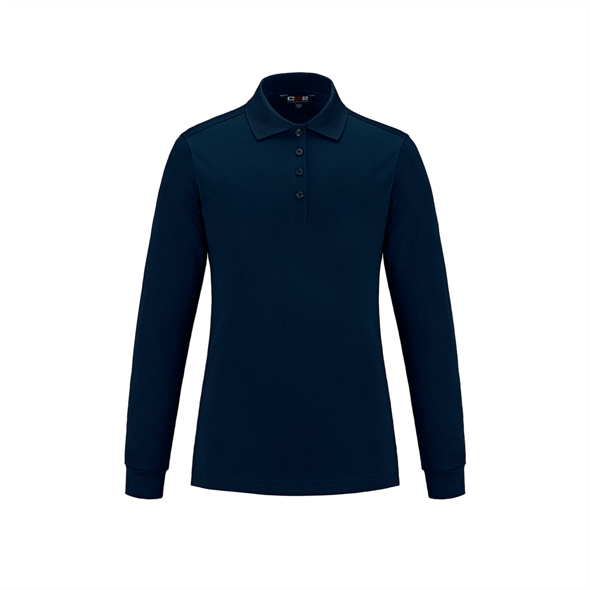 Ladies Long Sleeve Polo in Navy