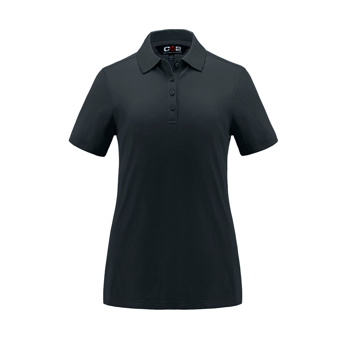 Ladies Pique Polo in Black