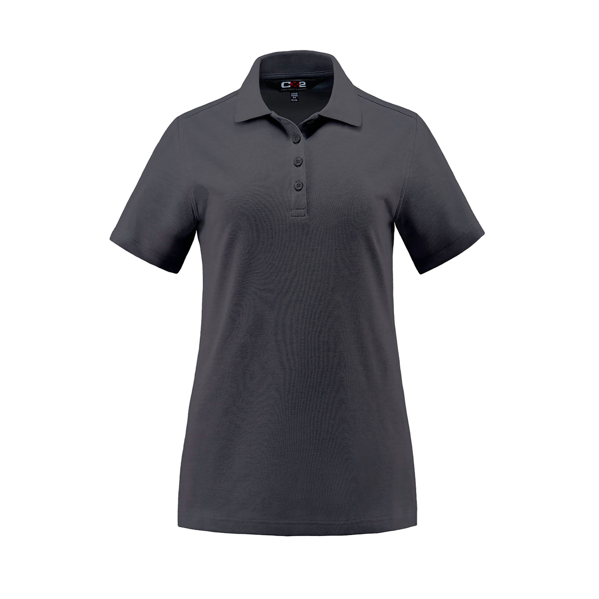 Ladies Pique Polo in Charcoal Heather