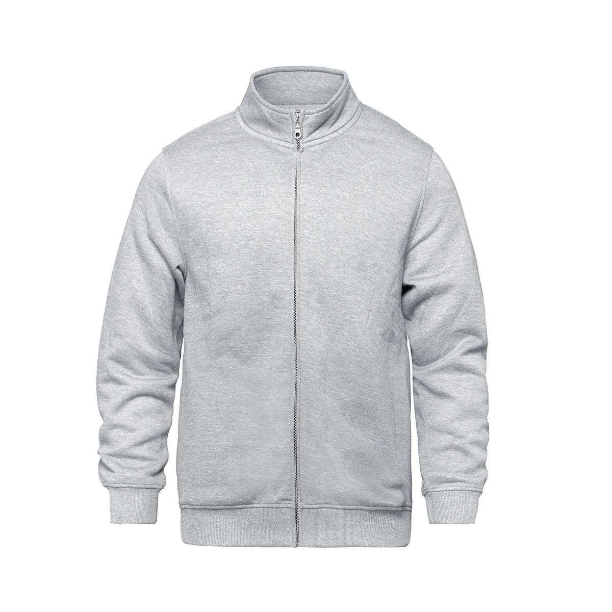 Premium Zip Sweatshirt in Ash Grey