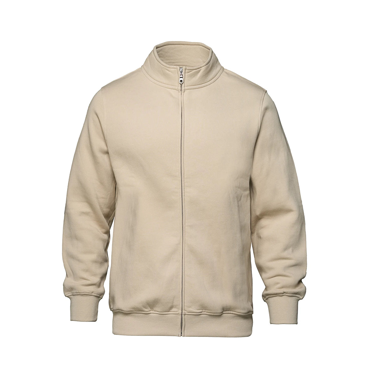 Premium Zip Sweatshirt in Sand
