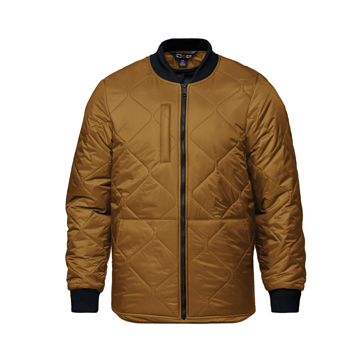 Quilted Freezer Jacket in Caramel