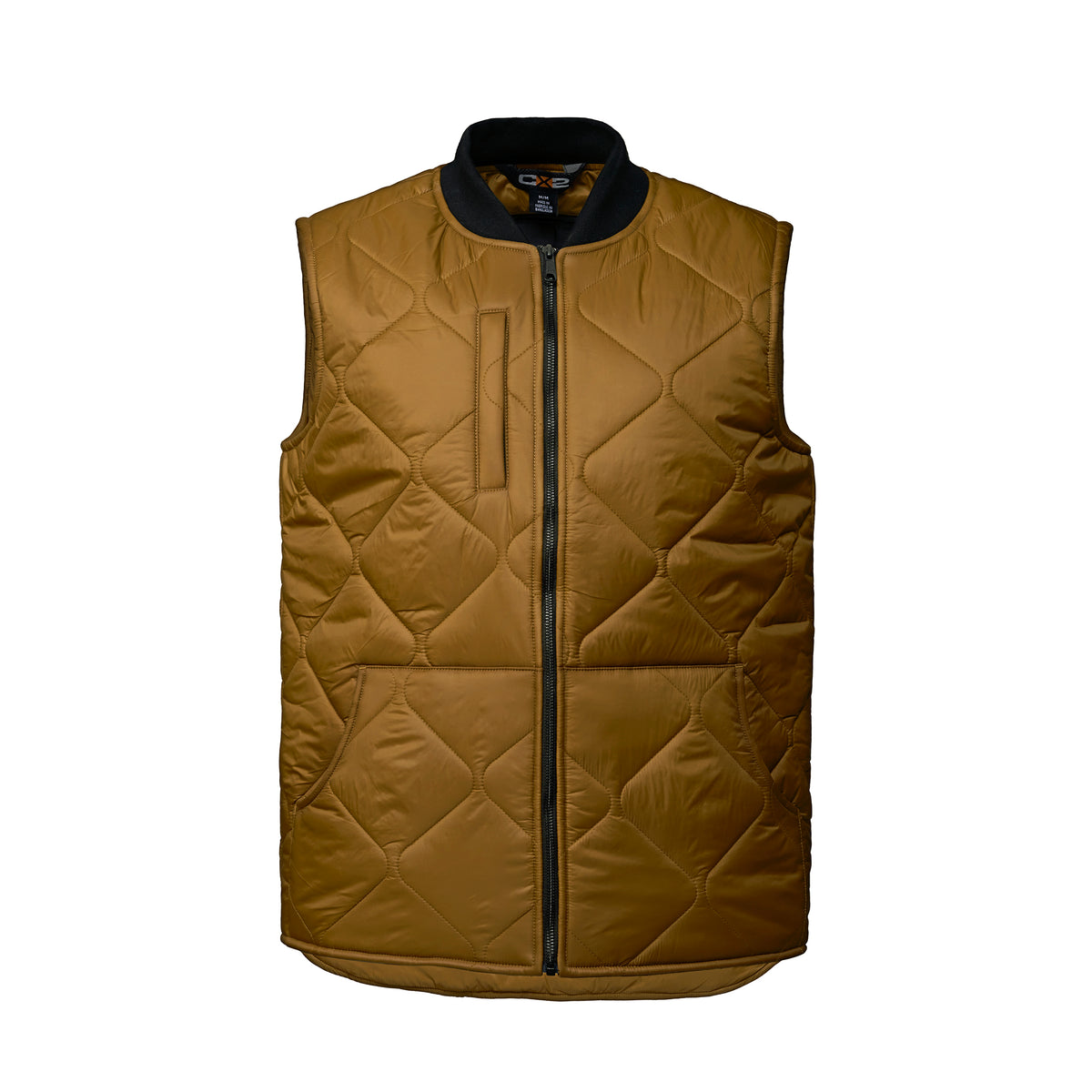 Quilted Freezer Vest in Caramel