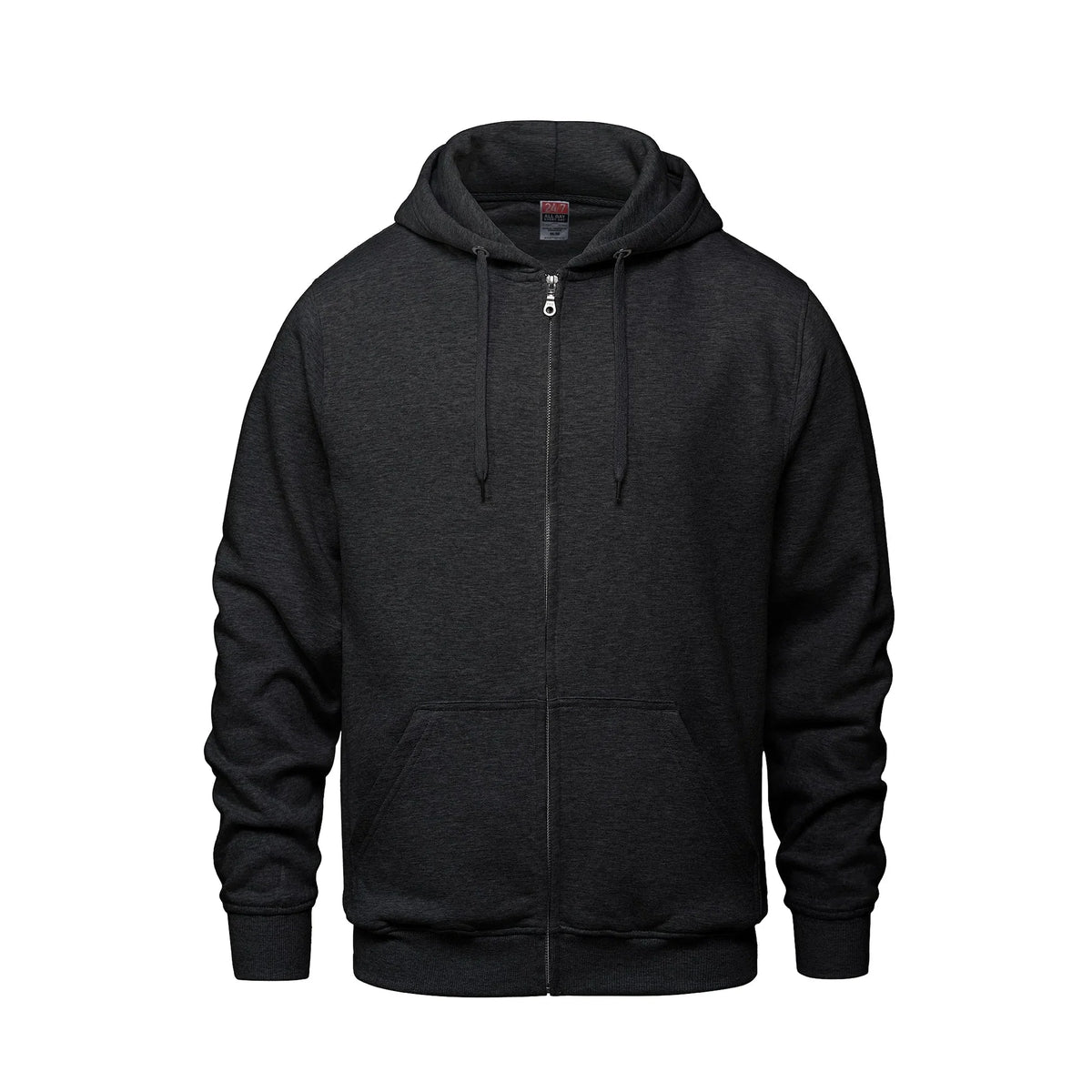 Premium Zip Hoodie in Charcoal Heather
