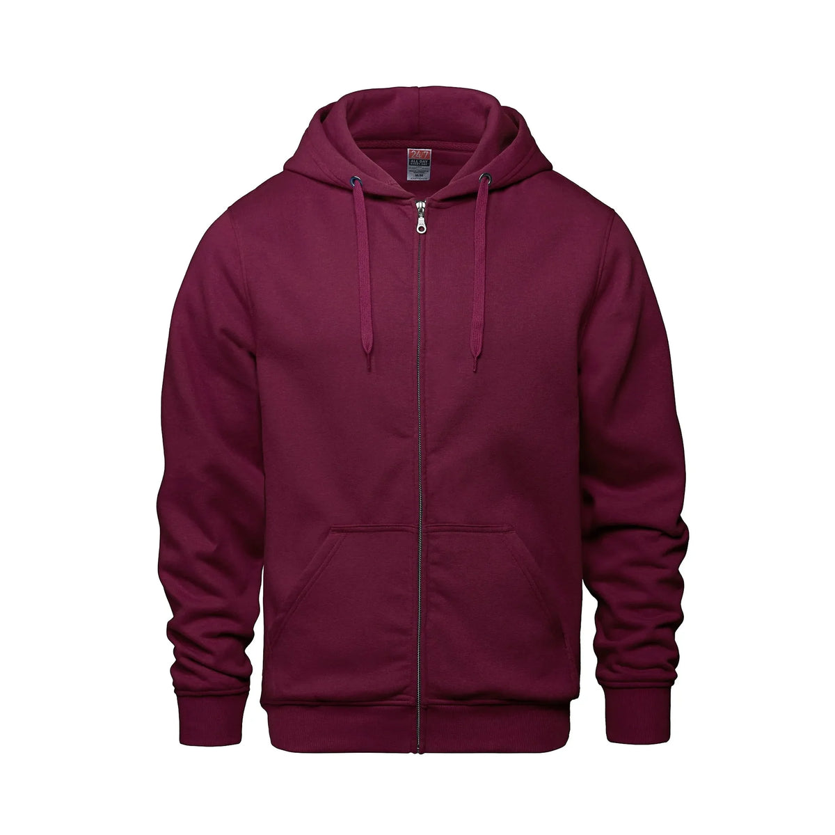 Premium Zip Hoodie in Maroon
