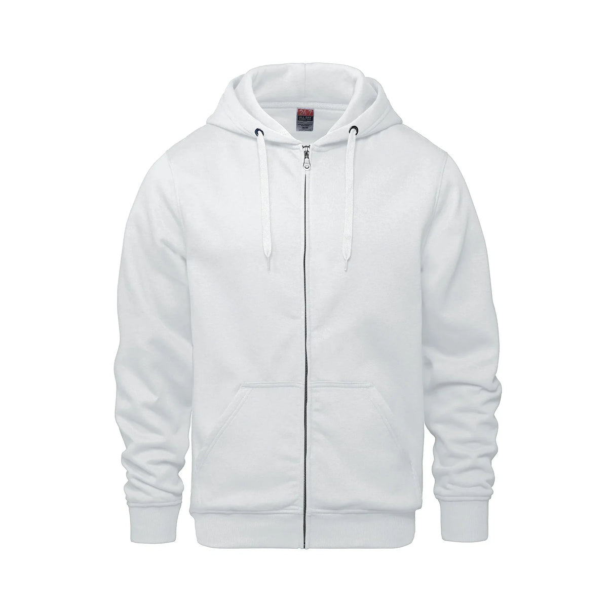 Premium Zip Hoodie in White