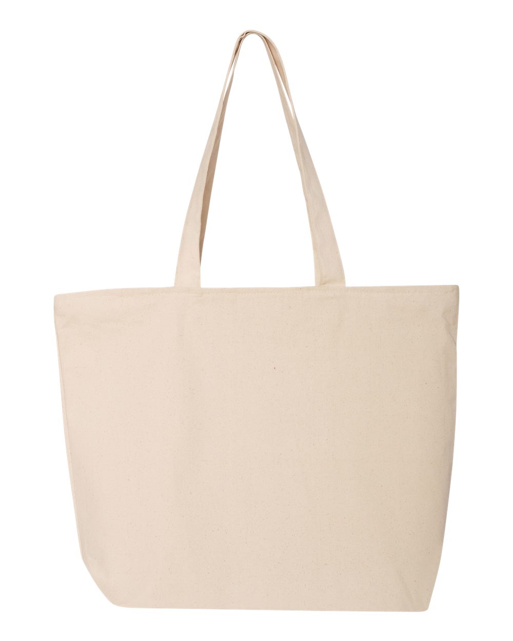 Zippered Tote Bag Natural